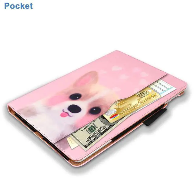 Alt view image 4 of 6 - for iPad 7th Generation Case, for iPad 10.2 Case with Pencil Holder - Multi-Angle Stand, Hand Strap, Auto Sleep/Wake for iPad 7th Generation, iPad 10.2 Case(Lovely Dog)