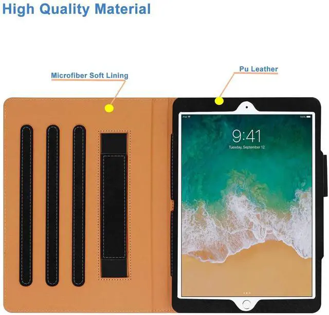 Alt view image 5 of 6 - for iPad 7th Generation Case, for iPad 10.2 Case with Pencil Holder - Multi-Angle Stand, Hand Strap, Auto Sleep/Wake for iPad 7th Generation, iPad 10.2 Case(Lovely Dog)