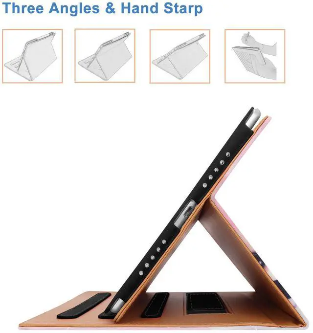 Alt view image 2 of 6 - for iPad 7th Generation Case, for iPad 10.2 Case with Pencil Holder - Multi-Angle Stand, Hand Strap, Auto Sleep/Wake for iPad 7th Generation, iPad 10.2 Case(Lovely Dog)