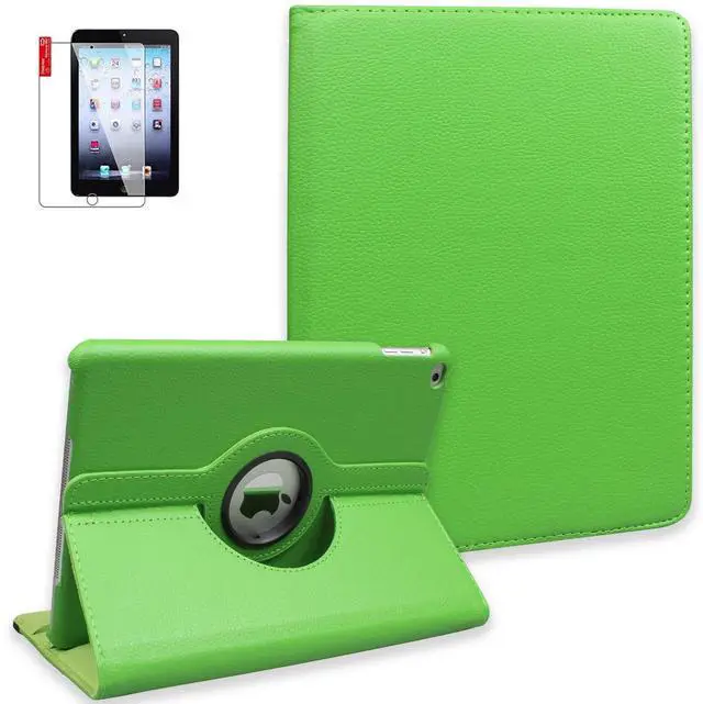 Main image of iPad 9.7 inch 2018 2017 Air1 Case with Screen Protector and Stylus - iPad 5th 6th Generation Case - 360 Degree Rotating Stand, Auto Sleep Wake -A1822 A1823 A1474 A1475 MR7F2LL/A (Green)