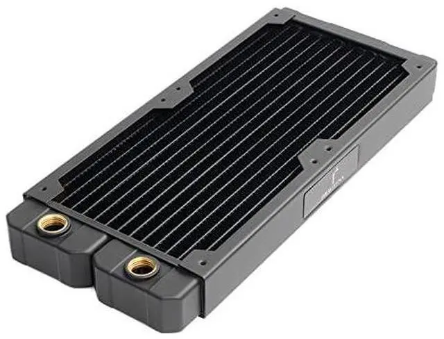 Main image of dracaena.io 240mm - 28mm/1.1 inch Thick Computer Radiator, 14 Tubes Copper Water Cooling Cooler for CPU Heat Sink - Liquid Heat Exchanger Dual G1/4 Thread,Black