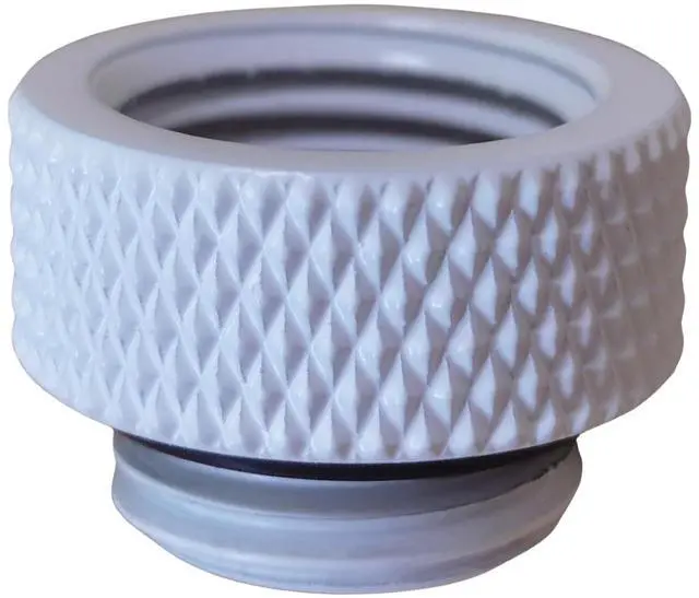 Alt view image 3 of 3 - dracaena.io 6 Pack G1/4" 7.5mm Height Male to Female Extender Fittings, Brass Compression Fittings with O Rings for PC Liquid Cooling Loop, Water Cooling Tube Connectors, White