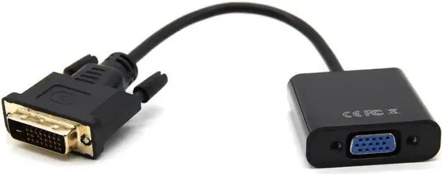 Alt view image 2 of 2 - DVI-D adapter DVI to VGA Full Hd 1080p cable video converter 24 + 1 25 pin to 15 pin cable converter computer dvi to vga