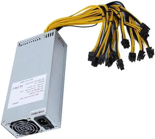 Alt view image 6 of 6 - 2000w 10x6PIN 2U 180~240v GPU PSU Mining Power Supply Server for Ethereum BTC Mining Machine