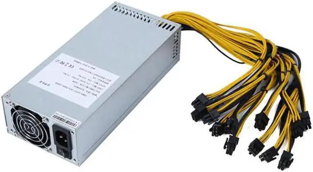 Main image of 2000w 10x6PIN 2U 180~240v GPU PSU Mining Power Supply Server for Ethereum BTC Mining Machine