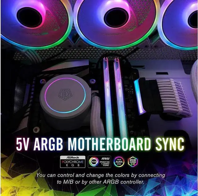 Alt view image 6 of 7 - BUCIER 5V ARGB Synchronous Computer Motherboard ATX Power Supply 24 PIN 90 Degree Adapter 24 Pin Female to 24 Pin Male Connector Turn Steering Head