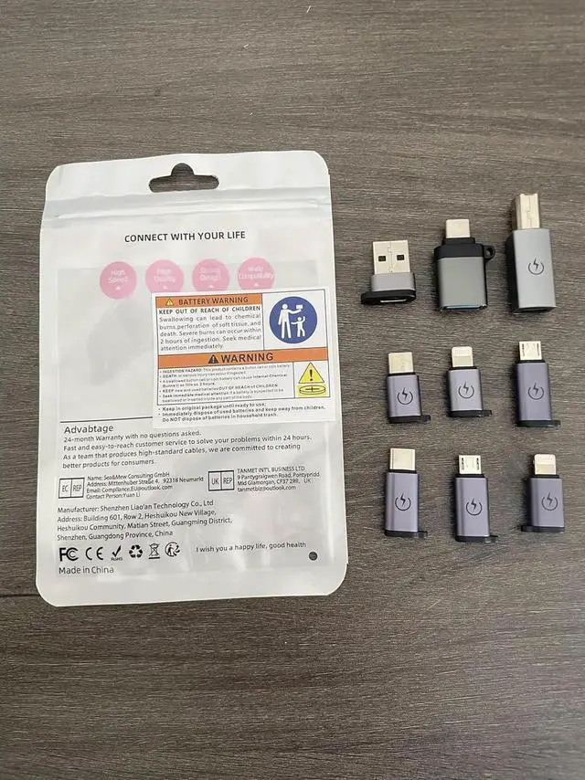 Alt view image 6 of 6 - USB C to Micro Adapter USB C to Micro Adapter Micro to USB C Adapter USB C to USB Adapter USB to USB C Adapter USB C to USB B Adapter 9 Stck.