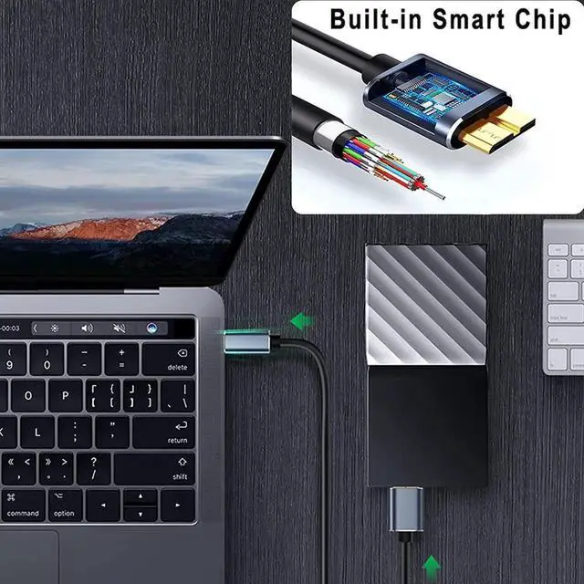 Alt view image 5 of 7 - USB C to Micro B Cord 3.3ft / 1M, USB Type-C to Micro-B Mobile Hard Disk Cable USB 3.1 to USB 3.0 Hard Disk Data Cable, The Transmission Rate is up to 5 Gbps, Suitable for External Hard disks