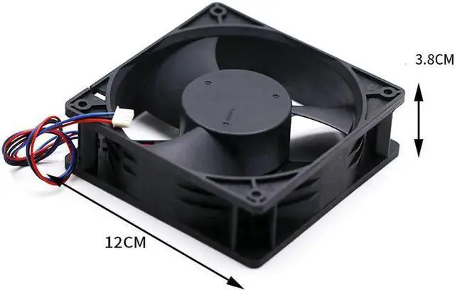 Alt view image 3 of 6 - EFB1224HHE 120mm DC 24V Server Cooling Fan Delta 12038 12cm High Speed Air Volume Inverter Cooling Fan