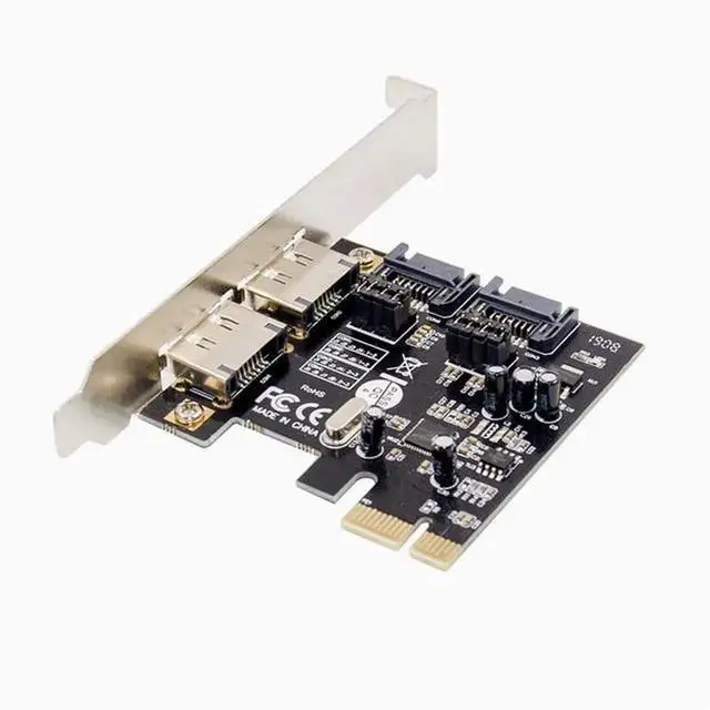 Alt view image 4 of 5 - PCI-E to SATA ESATA adapter PCIE to 3.0 SATA expansion card 4-port array card