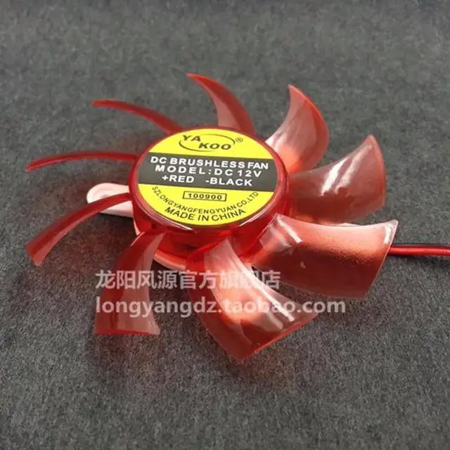 Alt view image 5 of 5 - New Super Silent 75mm fan DC12V 42x42x42mm Hole Pitch diameter 75x15MM Fan For 9800GT 9600GT Graphics Card fan blade