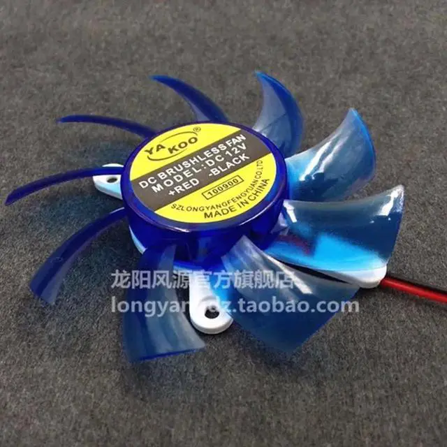 Alt view image 2 of 5 - New Super Silent 75mm fan DC12V 42x42x42mm Hole Pitch diameter 75x15MM Fan For 9800GT 9600GT Graphics Card fan blade