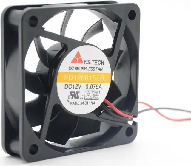 Main image of Original Y.S.Tech FD126015LB 6014 6cm 60mm DC 12V 0.075A double ball silent cooling fan