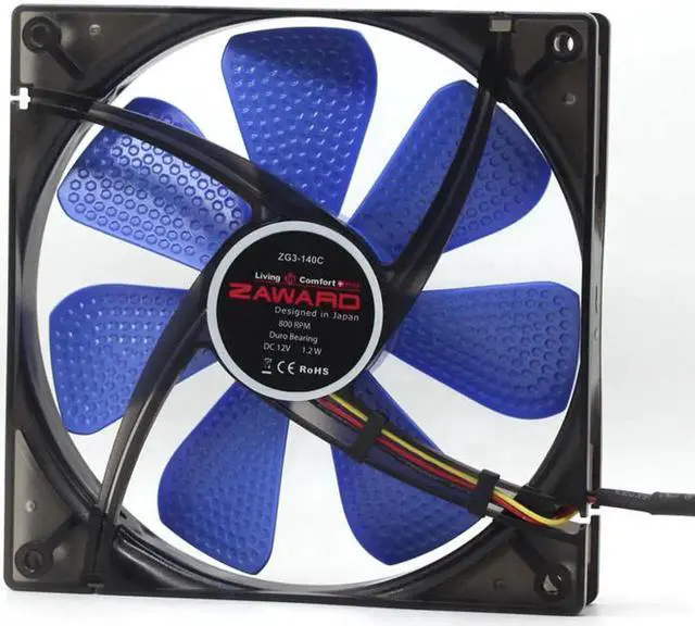 Main image of GOIF FAN ZG3-140C 14 cm 12V 0.1A 14025 3-wire computer case cooling fan