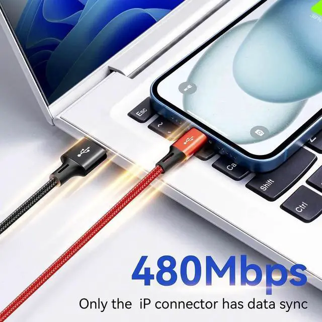 Alt view image 5 of 6 - Multi Charging Cable,3.5A Multi Charger Cable,Braided 4 in 1 Charging Cable,Multi USB Cable, Fast Charging Cord with IP/Type C/Micro USB Port for Cell Phones/Tablets/Samsung Galaxy & More(2Pack 4Ft)