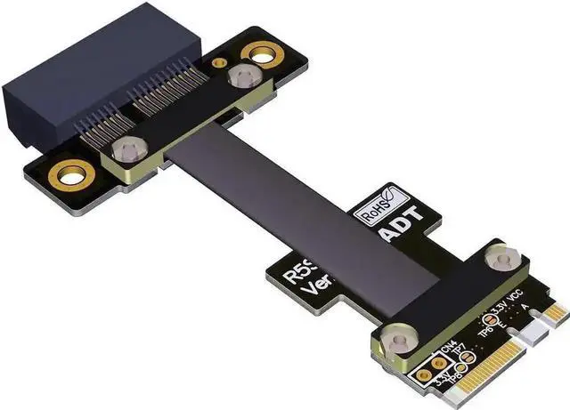Main image of M.2 A.E Key A+E to PCI-e 1x x1 Riser Extender Adapter Card Ribbon Gen3.0 Cable AE Key A E for PCIE 3.0 x1 x4 x16 M2 Card (15cm)
