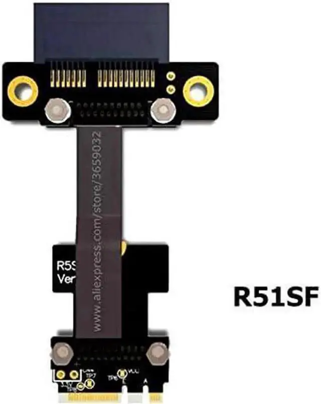 Alt view image 5 of 7 - M.2 A.E Key A+E to PCI-e 1x x1 Riser Extender Adapter Card Ribbon Gen3.0 Cable AE Key A E for PCIE 3.0 x1 x4 x16 M2 Card (15cm)