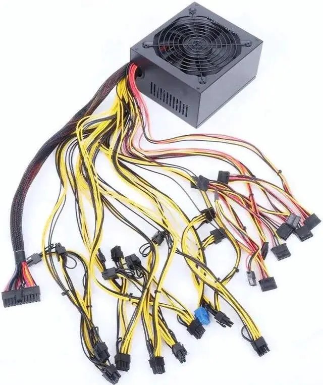 Alt view image 2 of 6 - For 1800W 2000W multi-channel gold power supply 16 6P support 6 card 8 card graphics server power supply