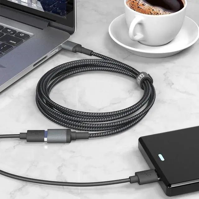 Alt view image 4 of 7 - [2Pack] USB Extension Cable, USB 3.0 Extension Cord Type A Male to Female up to 5Gbps Data Transfer USB 3.0 Extension Cord for Keyboard, Mouse, Flash Drive, Printer, Camera and More (6.6ft/2M)