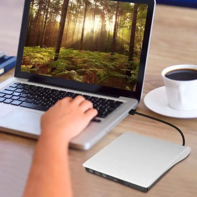 Alt view image 4 of 7 - External CD DVD Drive, USB 3.0 Portable CD/Dvd +/-Rw Drive Slim Dvd/CD Rom Rewriter DVD Burner For Laptop Desktop PC Windows 10/8/XP and Linux Mac Os