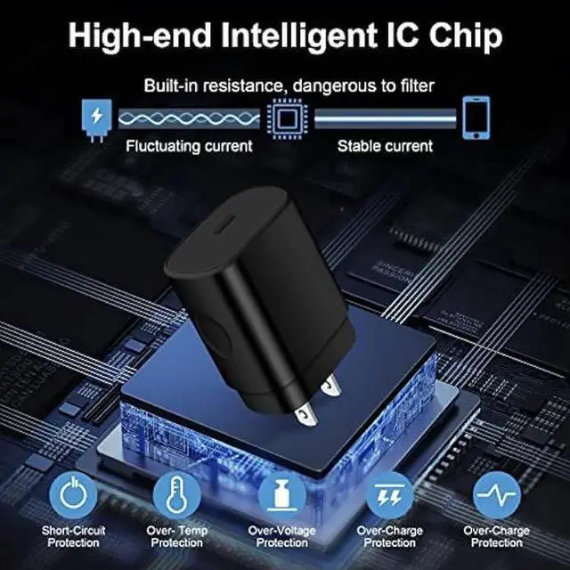 Alt view image 2 of 7 - 25W Super Fast Samsung A54 Type C Charger USB C Charging Block for Samsung Galaxy A53 A14 A13 5G S23 Ultra S22 S21 FE S20 A03S Z Flip 5 Fold 5,Wall Charger Plug Box+6FT C Andriod Phone Charger Cable