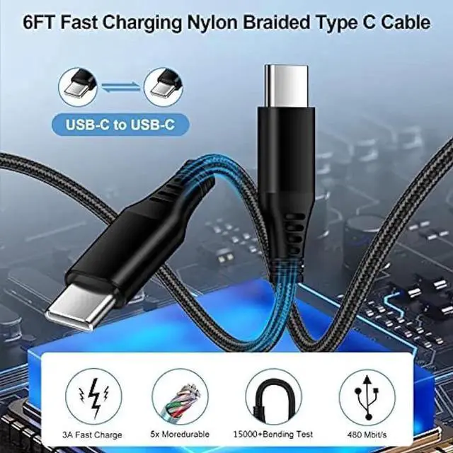 Alt view image 3 of 7 - 25W Super Fast Samsung A54 Type C Charger USB C Charging Block for Samsung Galaxy A53 A14 A13 5G S23 Ultra S22 S21 FE S20 A03S Z Flip 5 Fold 5,Wall Charger Plug Box+6FT C Andriod Phone Charger Cable