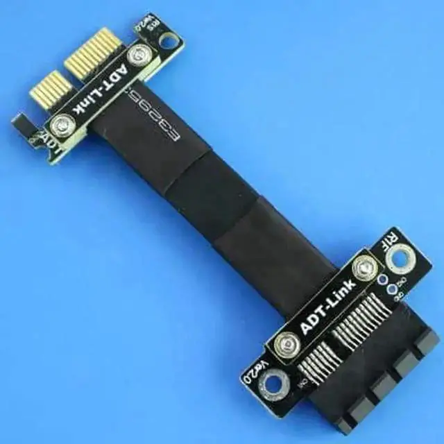 Alt view image 6 of 6 - R11S PCIe 3.0 x1 to x1 Extension Cable EMI Shielding 8G/BPS High Speed PCI Express 1x Riser Card Extender Ribbon Cable (25cm,R11SF Closed Type)