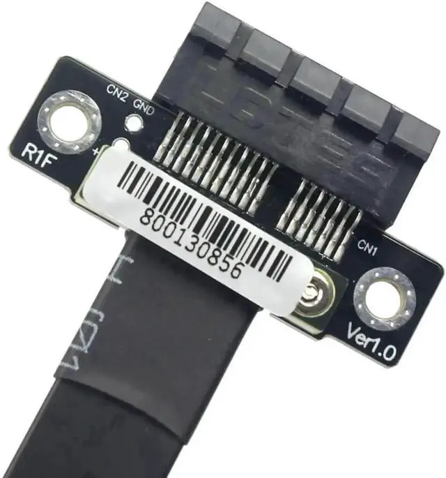 Alt view image 5 of 6 - R11S PCIe 3.0 x1 to x1 Extension Cable EMI Shielding 8G/BPS High Speed PCI Express 1x Riser Card Extender Ribbon Cable (25cm,R11SF Closed Type)