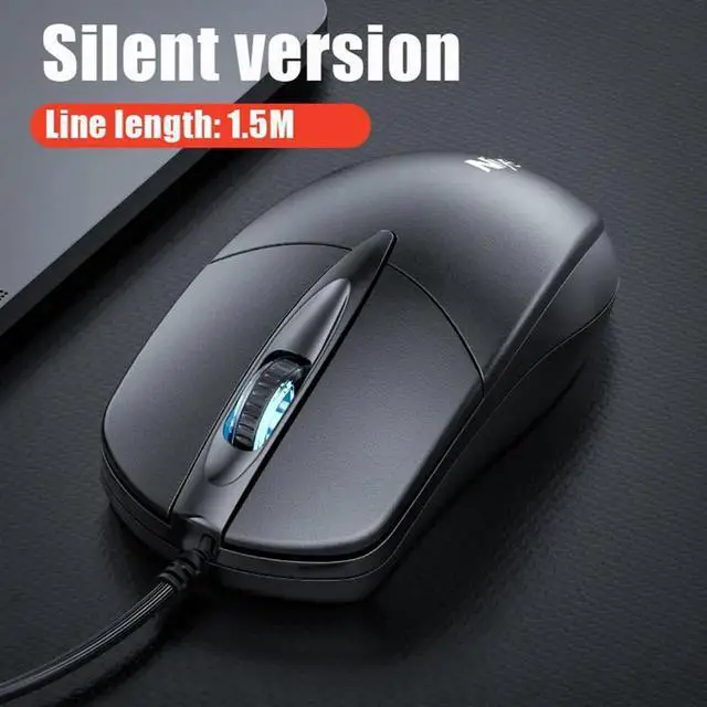 Alt view image 4 of 6 - Wired Mouse Gamer Computer Office Gaming Silent USB Mouses 1000 DPI Mice Ergonomic For Macbook Laptop PC Non Slip Mouse Gamer (Color: Black)