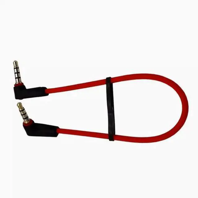 Alt view image 2 of 5 - Gold-plated elbow 3.5mm 4 male to 4 male audio cable aux car computer headset cable