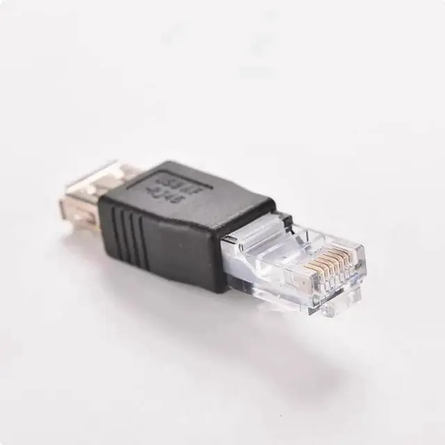 Alt view image 3 of 3 - Network port RJ45 to USB female connector Network cable connector USB female connector to RI45 RJ45 connector
