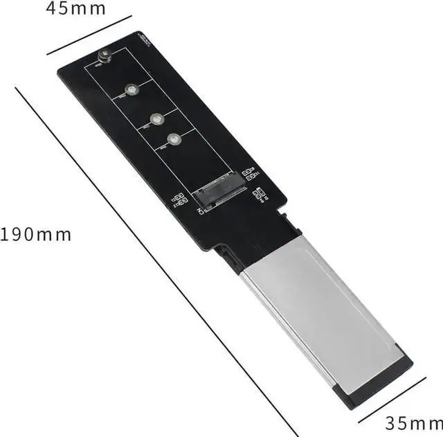Alt view image 4 of 5 - ExpressCard 34mm to Mini Pcie Riser Card/to M.2 E-Key Adapter Card/to M.2 NVME Card Reader Wireless Card Test Adapter Card for Laptop (for NVME M.2)