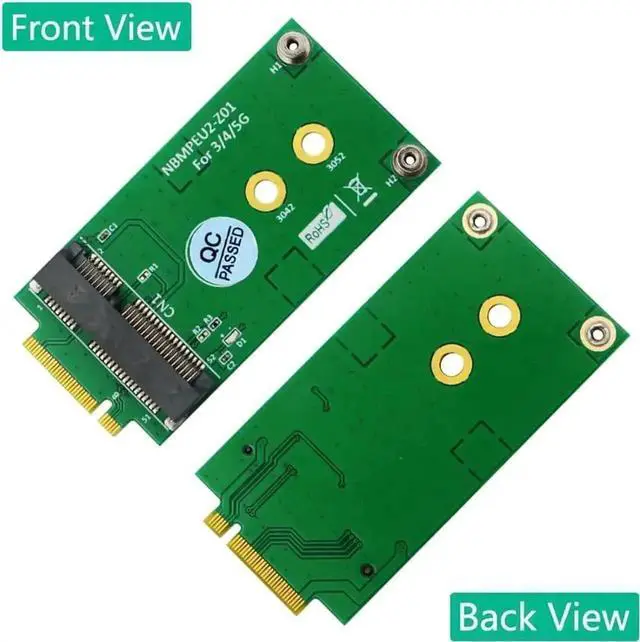 Alt view image 2 of 6 - NGFF M.2 Key B to Mini PCI-E Adapter for 3G/4G/5G GSM LTE Module Mini PCIe Card to Desktop PC (NO SIM Card Slot)
