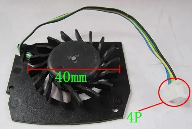 Alt view image 5 of 5 - For Leadtek Quadro K600 Q600 Graphics Card Cooling Fan MBT4412HF-W09 12V 0.24A 4-wire 4-pin