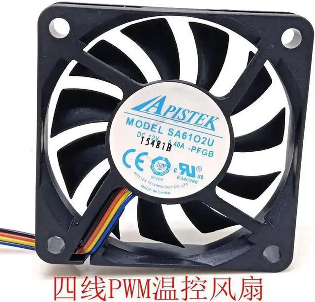 Alt view image 4 of 4 - APISTEK 6cm 6010 Ball Fan SA6102U Ultra-thin Display Card PWM Temperature Controlled Heat Dissipation Fan