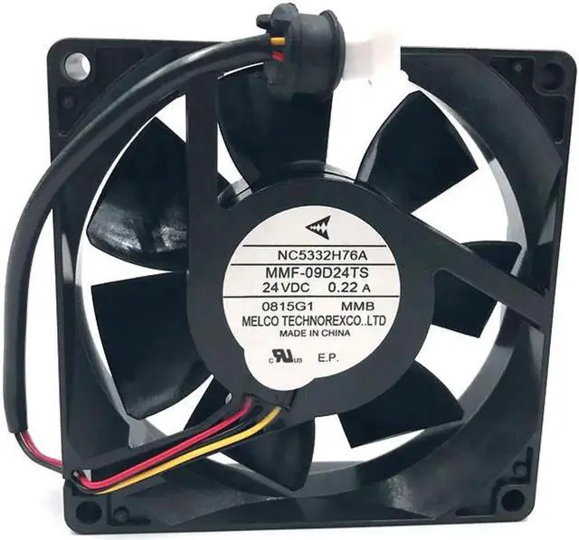 Main image of New original Melco MMF-09D24TS MMB NC5332H76A 24V 0.22A 3-Pin 9CM 90*25mm Dedicated fan for drive Inverter Fan for YASKAWA PLC ABB