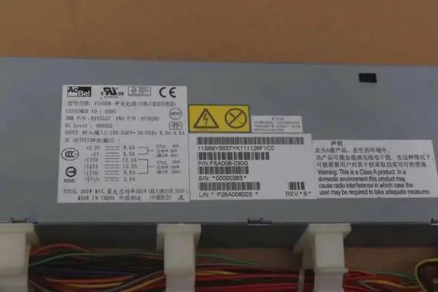 Alt view image 4 of 6 - For IBM X3250M4 Server Power Supply 300W 81Y6301 69Y5537 FSA008