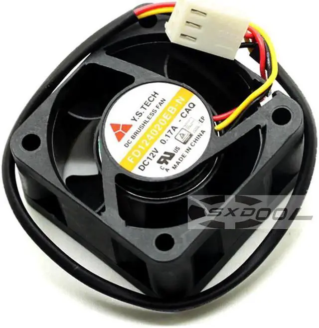 Alt view image 5 of 5 - Y.S.TECH FD124020EB-N 12V 0.17A 4020 4 cm large air volume cooling fan