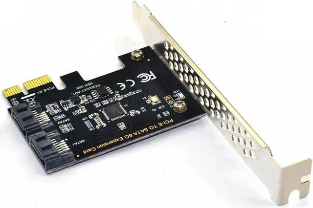 Alt view image 4 of 6 - PCIe SATA Card 2 Ports, PCI-E to SATA Expansion Card, 6Gbps PCI-E (2X 4X 8X 16X) SATA 3.0 Controller Card for Windows 10/8/7/XP/Vista/Linux,Support SSD and HDD