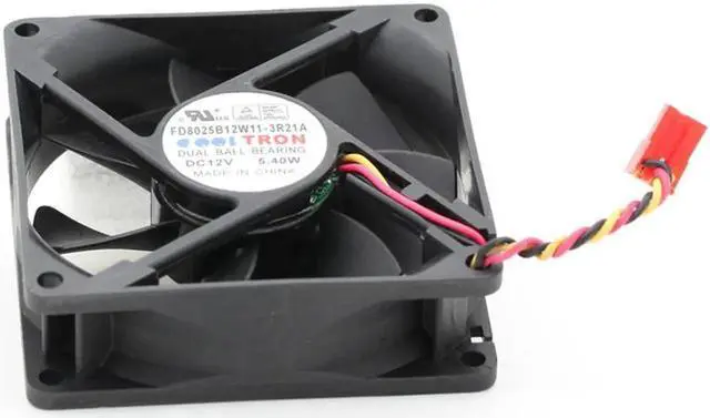 Alt view image 5 of 7 - 8cm original Tron FD8025B12W11-3R21A 8025 80mm DC12V 5.4W server inverter axial cooling fan 80*25mm 3 wires case cooler