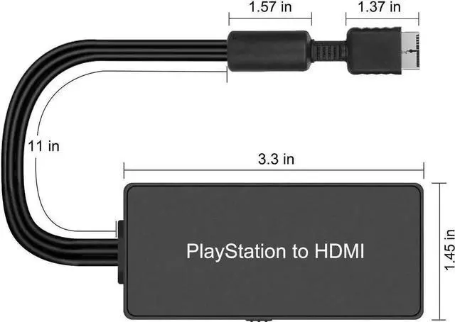 Alt view image 4 of 6 - PS2 To HDMI, PS2 HDMI Cable, PS2 To HDMI Converter Support 1080P/720P, Composite To HDMI Works for PS1/2, HD Link Cable for PS2. PS1 To HDMI Cable, PS2 To HDMI Cable.