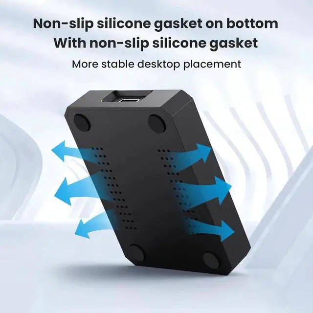 Alt view image 7 of 7 - M.2 SATA NVMe to USB Adapter SSD Reader, M.2 Docking Station 10Gbps for Both M.2 PCIe NVMe and SATA NGFF SSD Dock, Size for 22110 2280 2260 2242 2230 22110 Enclosure - Plastic