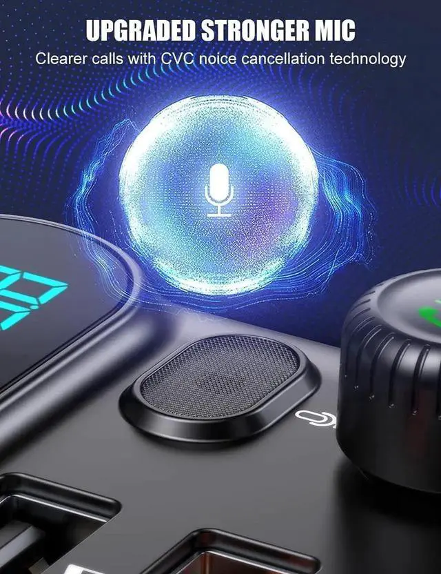 Alt view image 3 of 7 - Bluetooth Adapter for Car - Wireless Bluetooth FM Radio Transmitter - Bluetooth AUX Adapter | Wireless Bluetooth 5.0 MP3 Music Player - QC3.0 + PD 20W USB Car Charger | 7 Colors LED Backlit