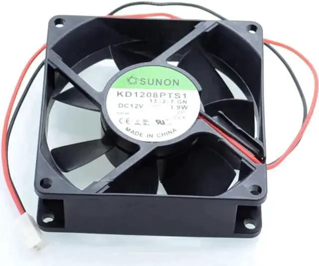 Alt view image 3 of 3 - 1pcs KD1208PTB1-13. (2). GN 8025 8CM 80mm 12V 1.9W double ball bearing cooling fan for SUNON