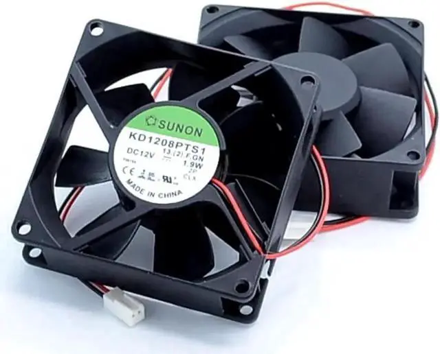Alt view image 2 of 3 - 1pcs KD1208PTB1-13. (2). GN 8025 8CM 80mm 12V 1.9W double ball bearing cooling fan for SUNON