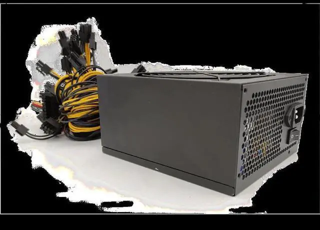 Alt view image 4 of 4 - 1600w Power Supply For 6 GPU Ethereum Miner Power Supply For Bitcoin Miners Support 6 Graphics Card RX470 RX480 RX570 RX580 PC