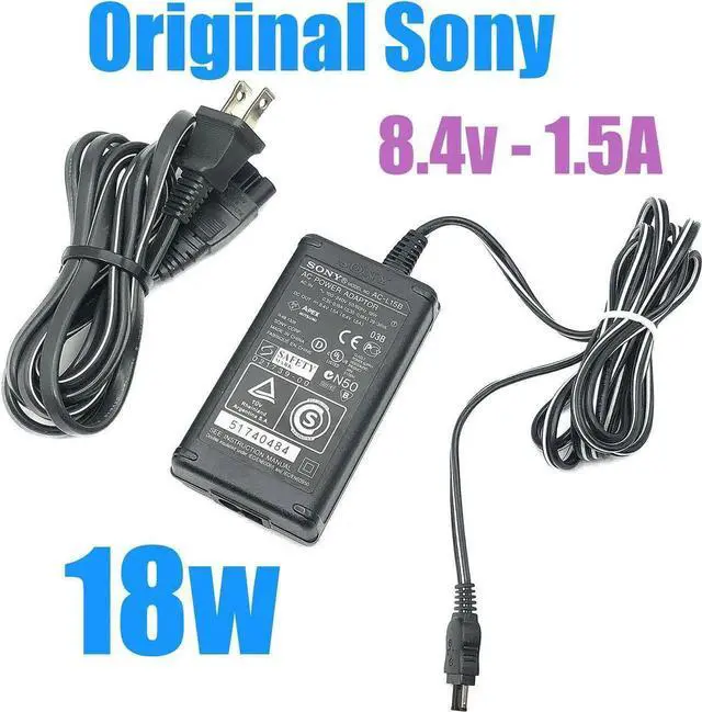 Alt view image 3 of 4 - Genuine So-ny AC-L15B AC Adapter for Cybershot DCR-TRV MVC-FD DSC-S30 W/P.Cord