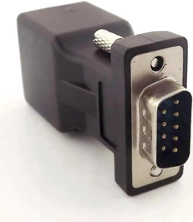 Main image of 1pcs DB9 RS232 Male to RJ45 Female Extender Connector CAT5 5e Network Cable Adapter