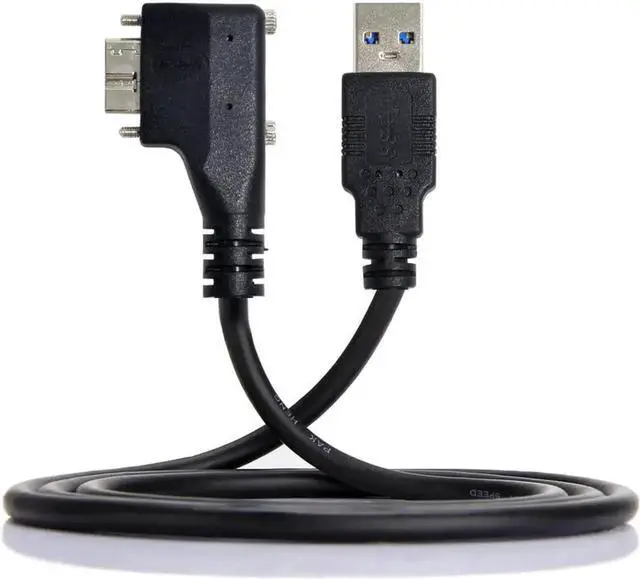 Alt view image 3 of 5 - Dual Screws 90 Degree Right Angled Micro USB Mount to USB3.0 Data Cable for Industrial Camera