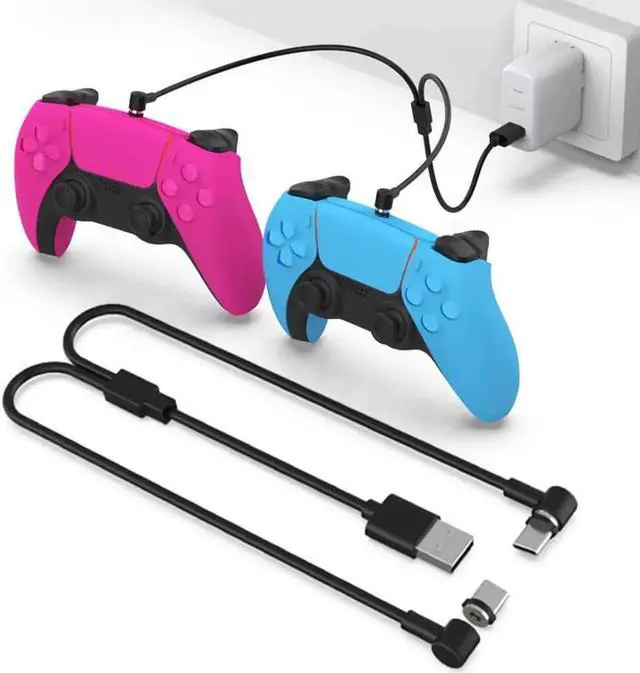 Alt view image 6 of 7 - Controller Charger Cable for PS VR2 for PS5, 2 in 1 Charging Cord for Type-C Interface for Wireless Handle,VR Gaming Controller Charge Accessories